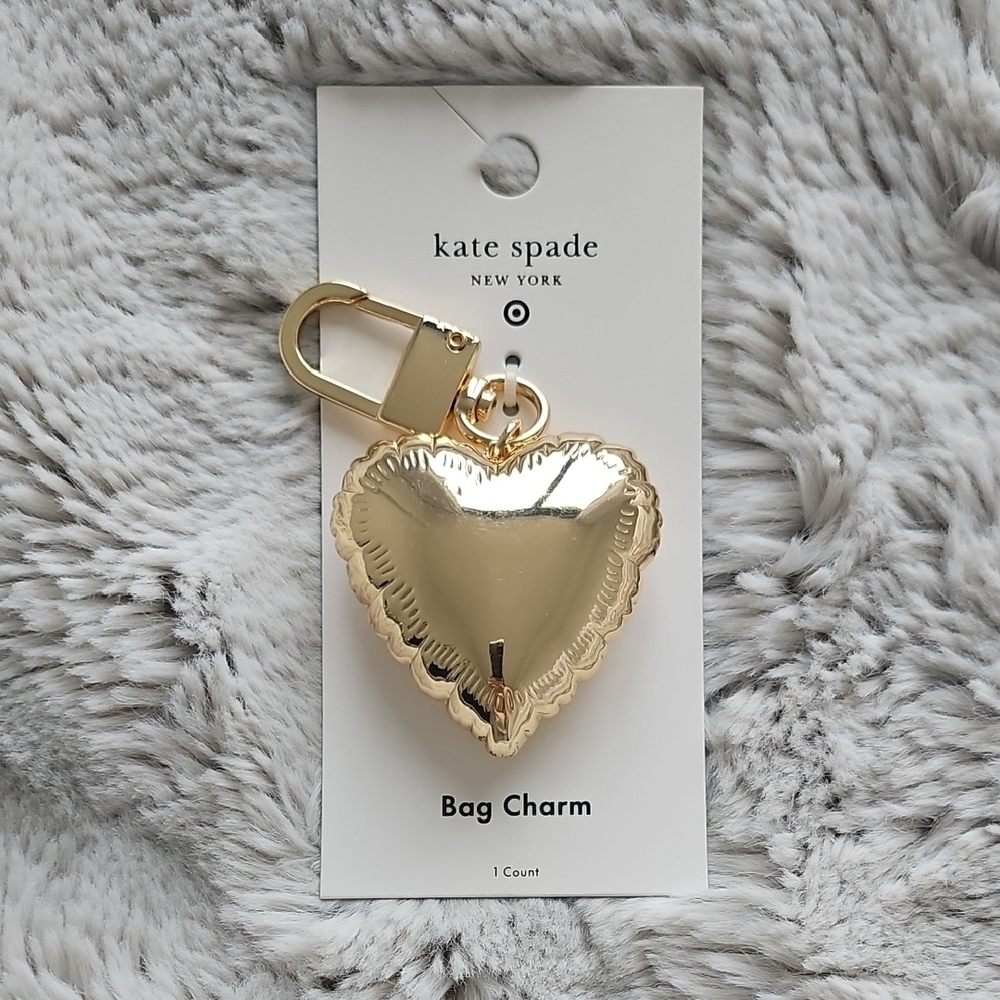 Target x Kate Spade Gold Heart Bag Charm